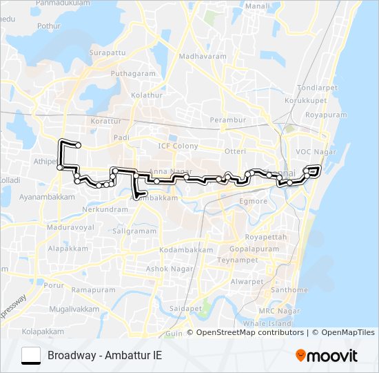 7H XT bus Line Map
