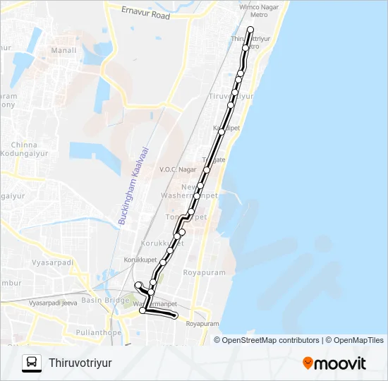 56 CUT Bus Line Map