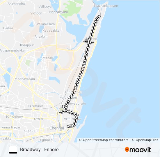 56 EXT bus Line Map