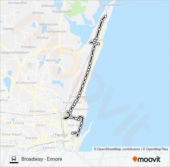56 EXT Bus Line Map