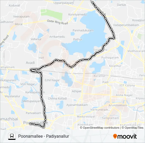 62 EXT Bus Line Map