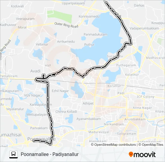 62 EXT Bus Line Map