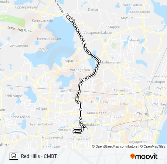 114 CUT Bus Line Map