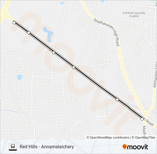 557AEXT Bus Line Map