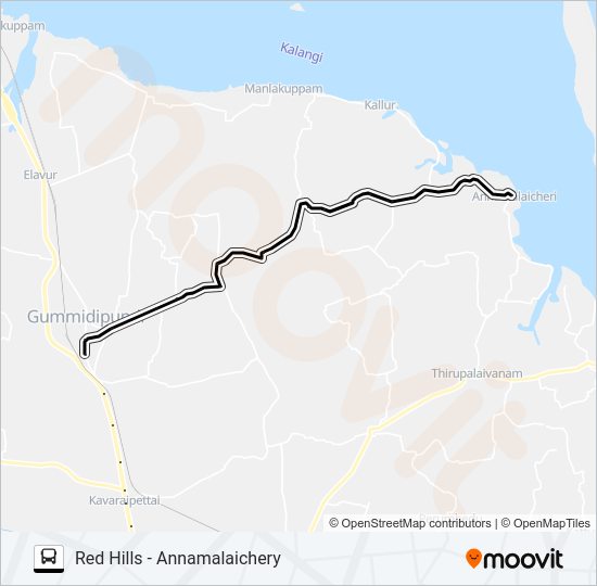 557AEXT bus Line Map