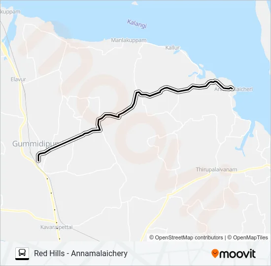 557AEXT Bus Line Map