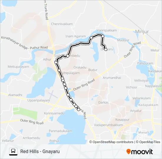 58A CUT Bus Line Map