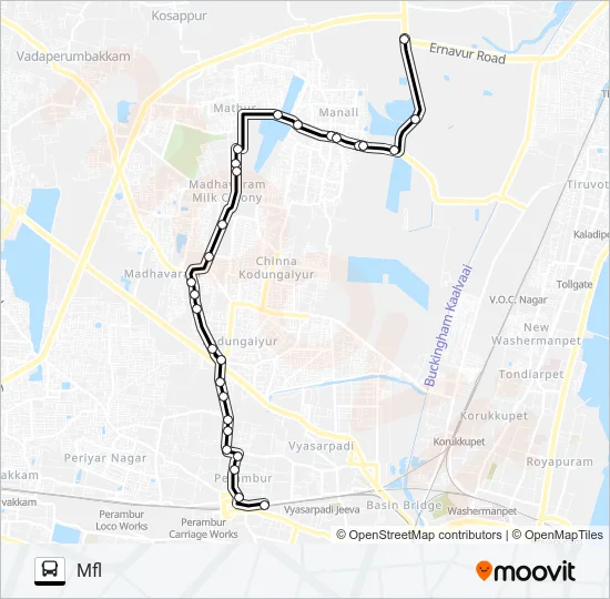 64P CUT Bus Line Map