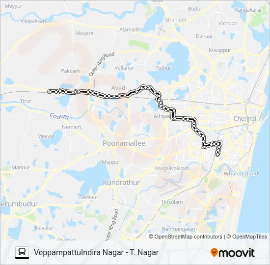 70P EXT Bus Line Map
