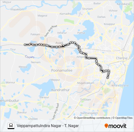 70P EXT bus Line Map