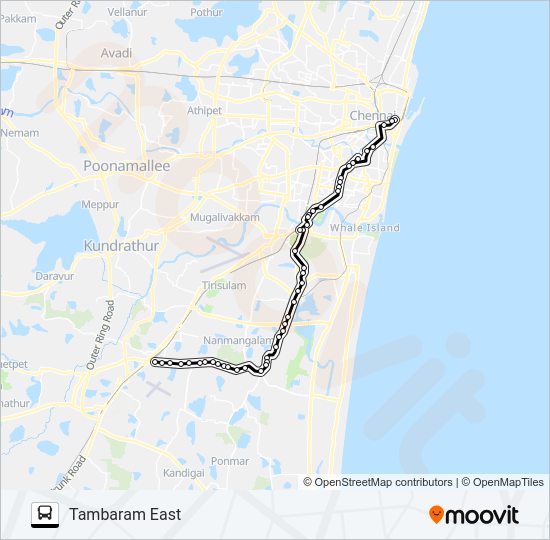 A51 DLX bus Line Map