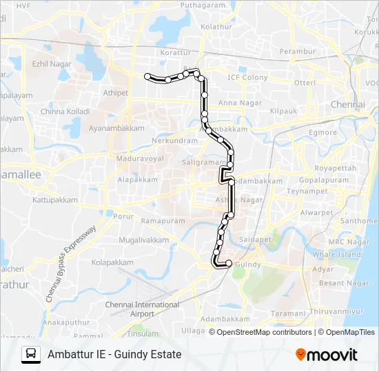 D70 CUT Bus Line Map
