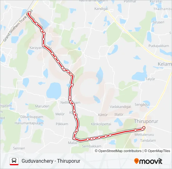 555N Bus Line Map