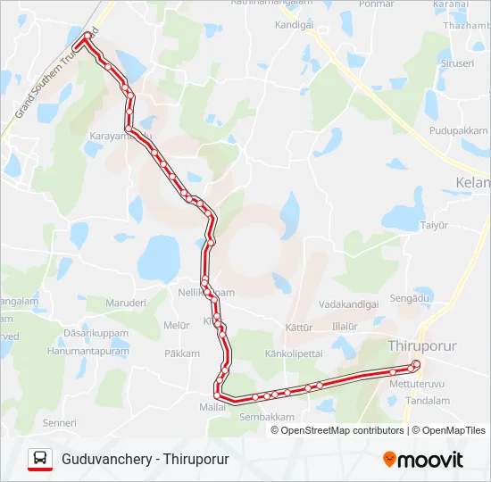 555N Bus Line Map