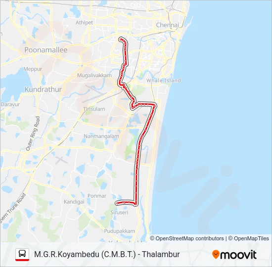 570T Bus Line Map