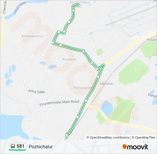 S81 Bus Line Map