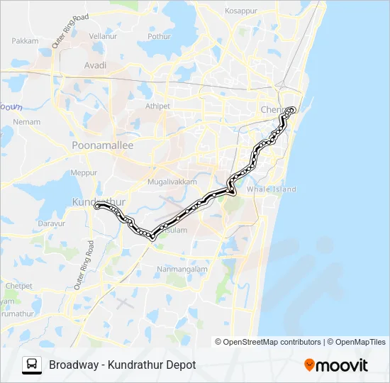 60A Bus Line Map
