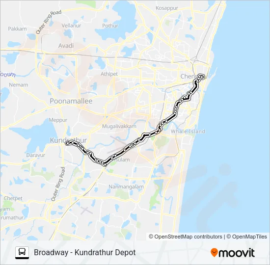 60A Bus Line Map