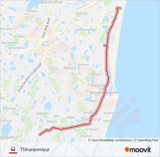 523 Bus Line Map