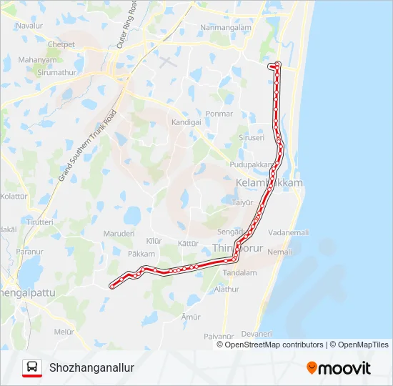 523 Bus Line Map