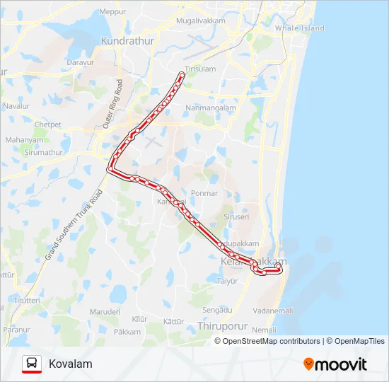 517K Bus Line Map