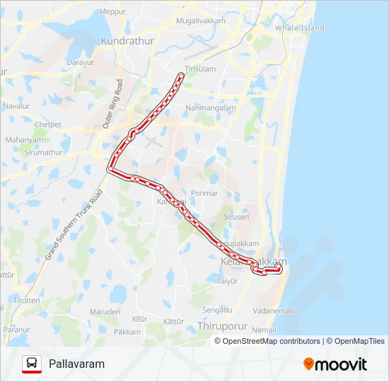 517K Bus Line Map