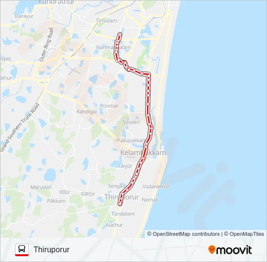 552K Bus Line Map