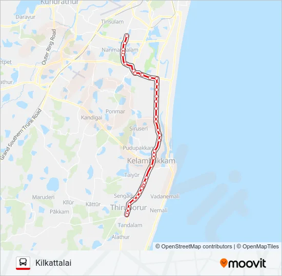 552K Bus Line Map