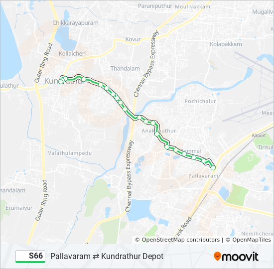 s66 Route Schedules, Stops & Maps Kundrathur Depot (Updated)