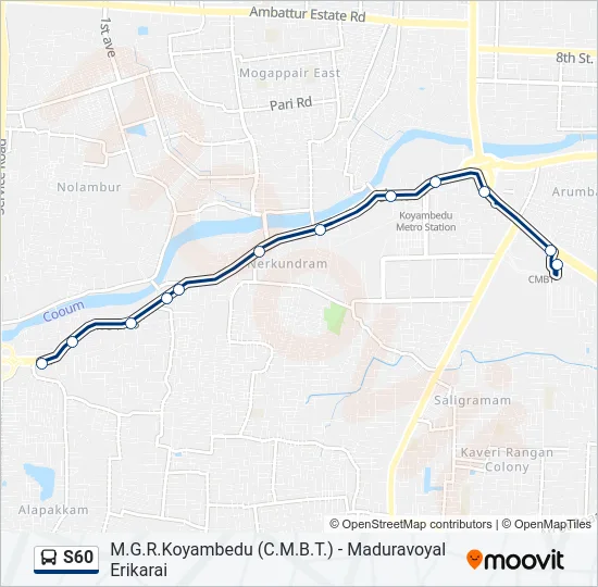 S60 Bus Line Map