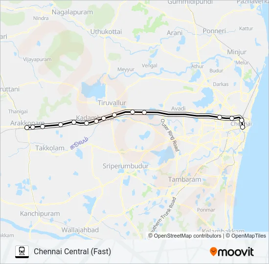 EMU Train Line Map