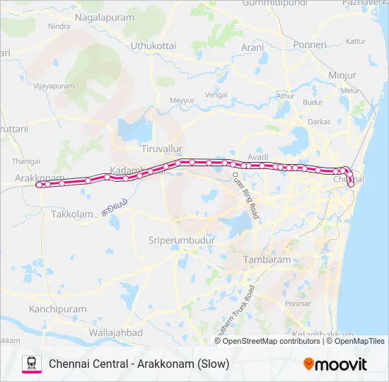 EMU Train Line Map