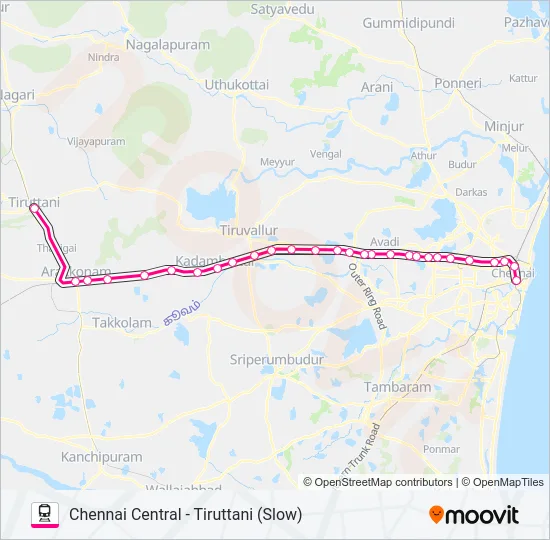 EMU Train Line Map