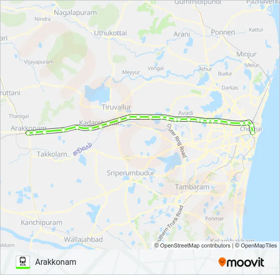 MEMU Train Line Map