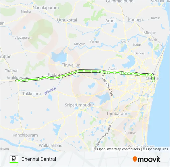 MEMU Train Line Map