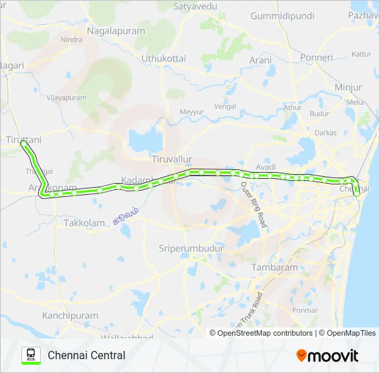 MEMU Train Line Map