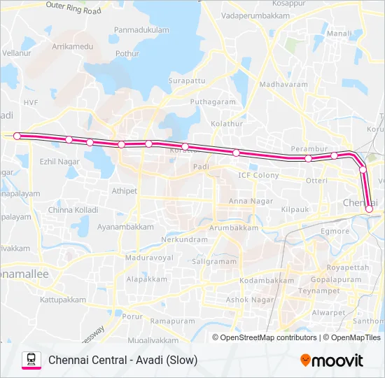 EMU Train Line Map