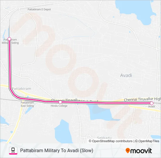 EMU Train Line Map