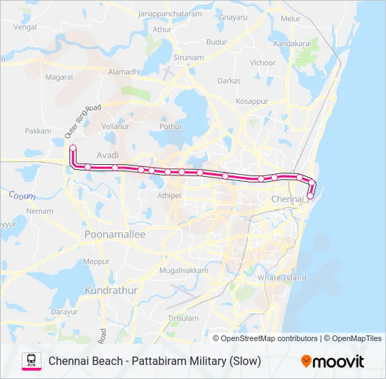 EMU Train Line Map