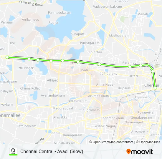 MEMU Train Line Map