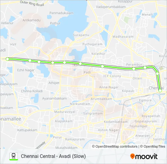 MEMU Train Line Map
