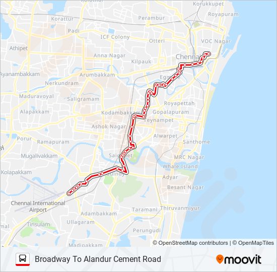 18G bus Line Map