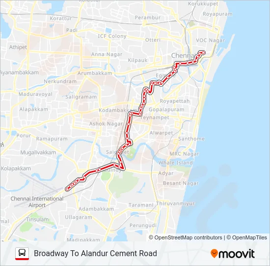 18G Bus Line Map