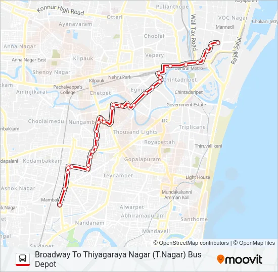 18G Bus Line Map