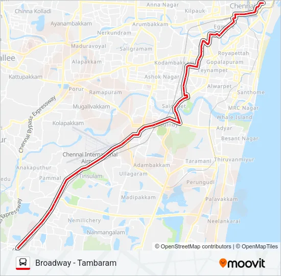 18G Bus Line Map