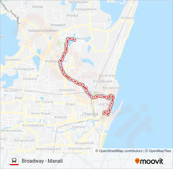 38A Bus Line Map