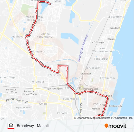 38A Bus Line Map