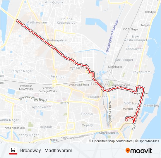 38A bus Line Map