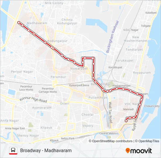 38A Bus Line Map