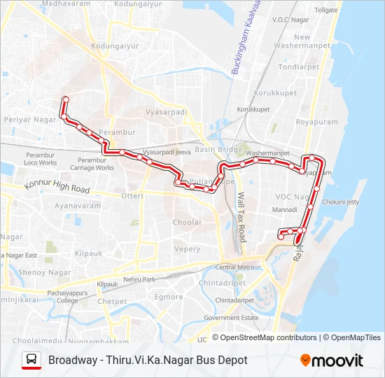 8B Bus Line Map